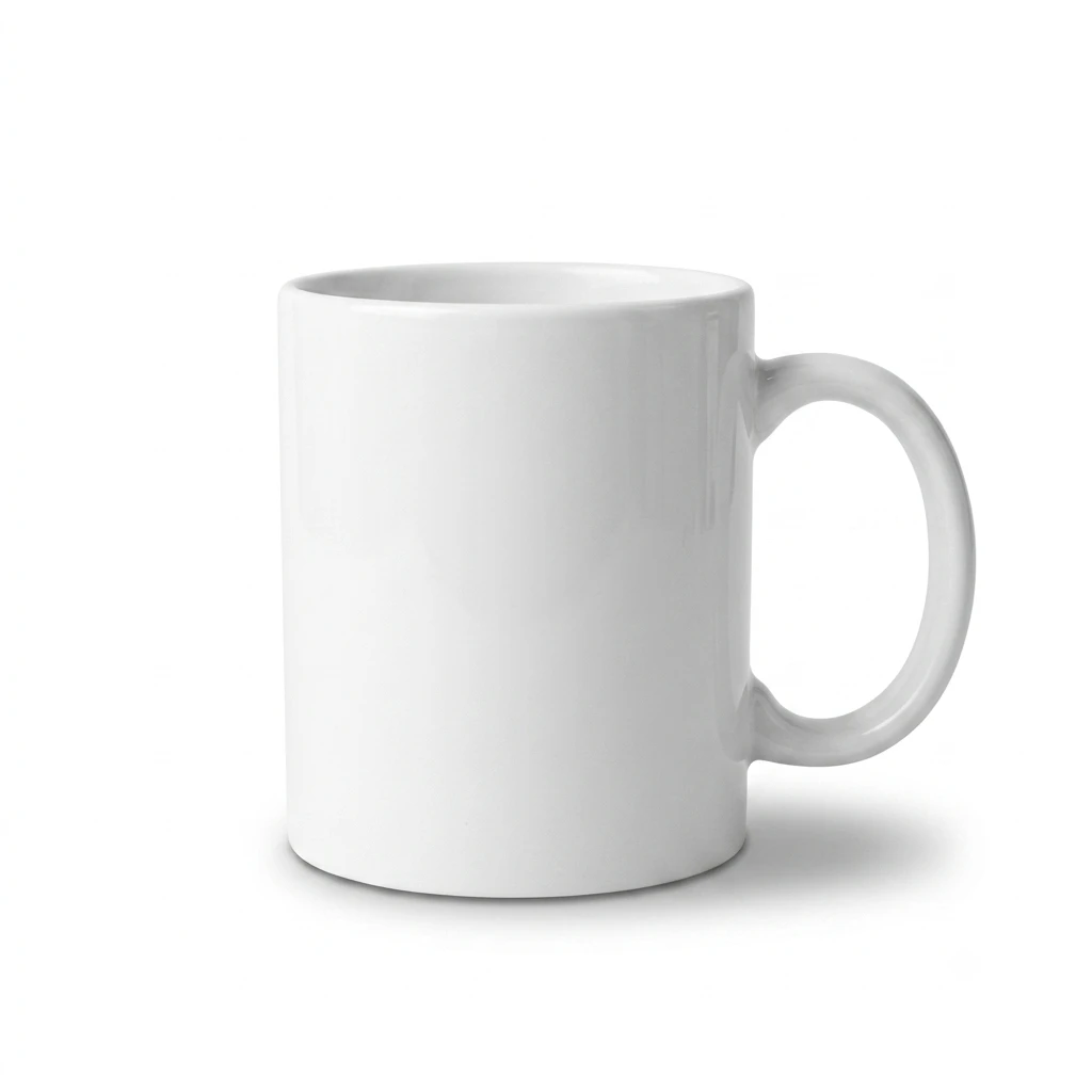Coffee mug on a clean white Amazon-style background